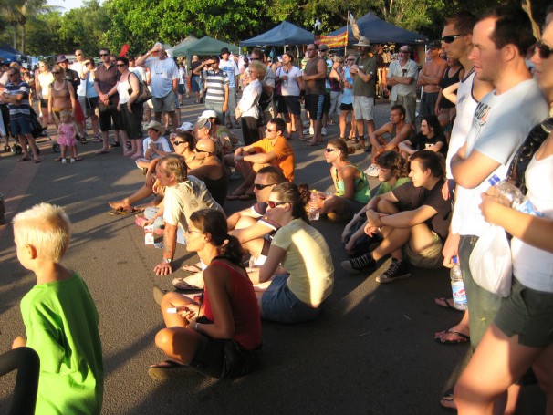Spectators at Mindil Beach Market Darwin