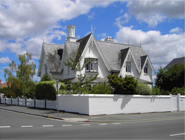 Launceston. One of the many gracious residential houses of Launceston. A superb example of domestic Gothic architecture with seven gables and decorative barge boards on them all.