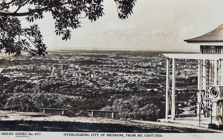Overlooking the city of Brisbane from Mt. Coot-tha - 1937