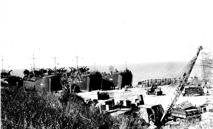 Landing barges at Townsville Strand