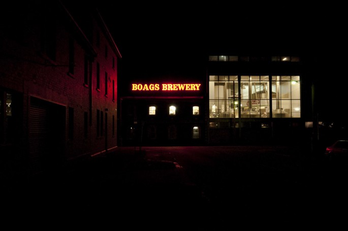 Boags Brewery at Night