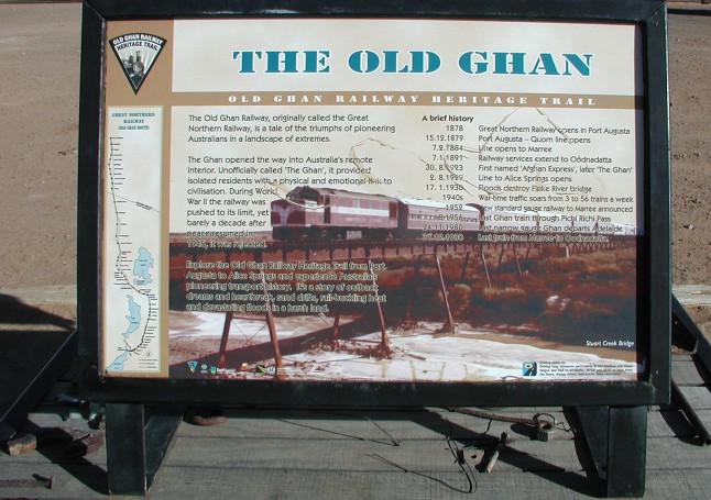 The old Ghan sign