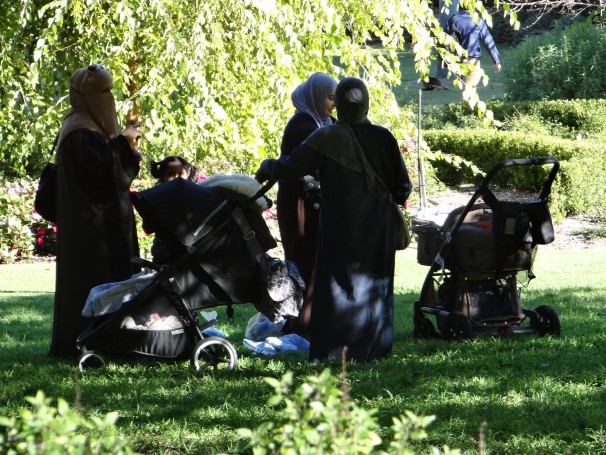Muslim Women in City Botanic Gardens - Brisbane - Australia