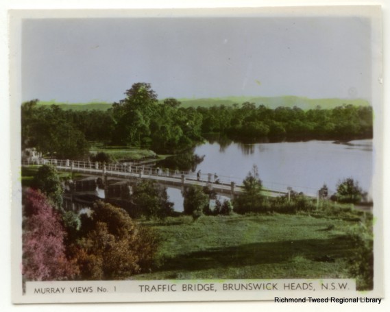 Traffic bridge, Brunswick Heads c1954