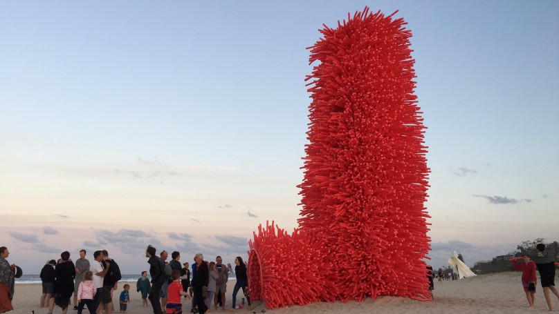 "SAFE" by Clayton Thompson, Swell Sculpture Festival, Currumbin Beach, Gold Coast, Australia