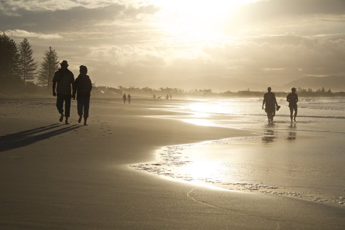 Afternoon beach walk