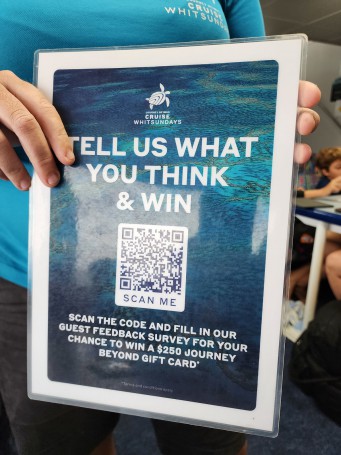Tell us what you think QR Code - Cruise Whitsundays Reefworld Tour