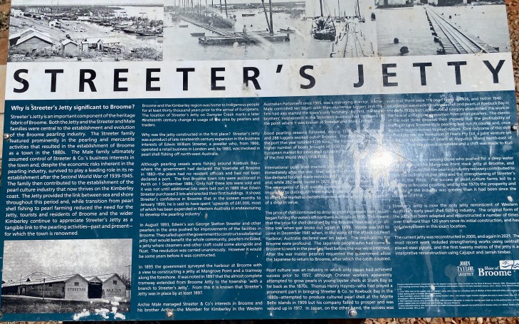 Streeters Jetty sign
