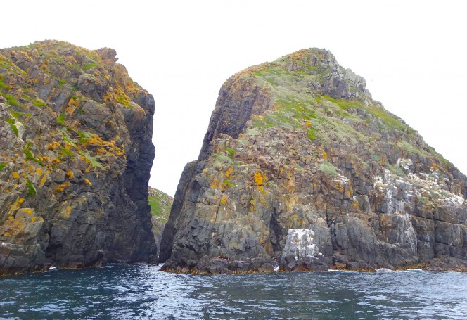 Bruny Island.Small rock islands off the southern coast in the Southern Ocean.