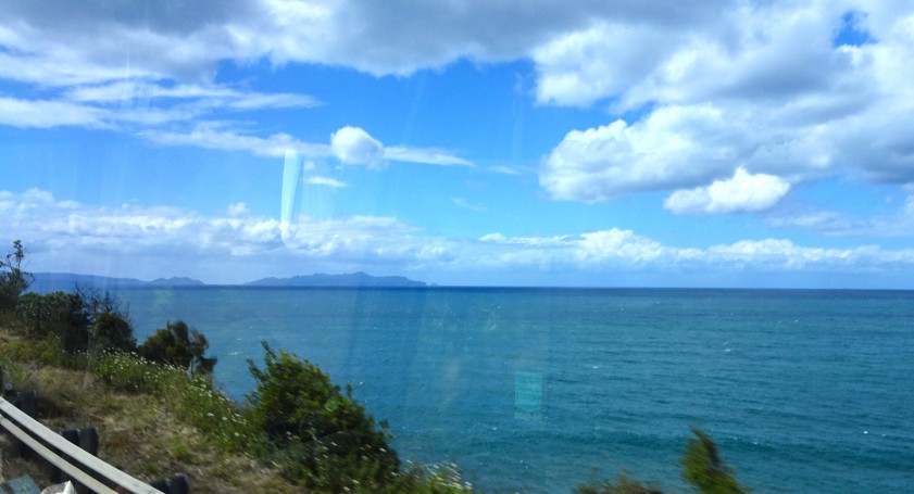 Tasmania. The Freycinet Peninsula. View from the highway.