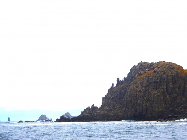 Tasmania. The rugged southern coast of Bruny Island.