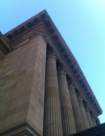 Pic: Columns on the front of City Hall, Brisbane, Australia