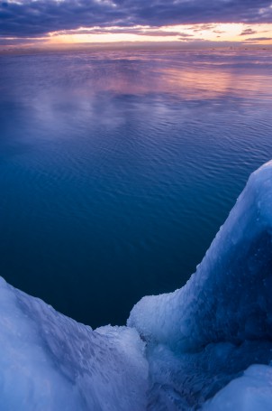 The frozen lakefront, 31st street jetty, Chicago, January 2010