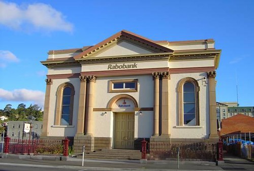 Launceston. An old church now turned into a bank. Tasmania.