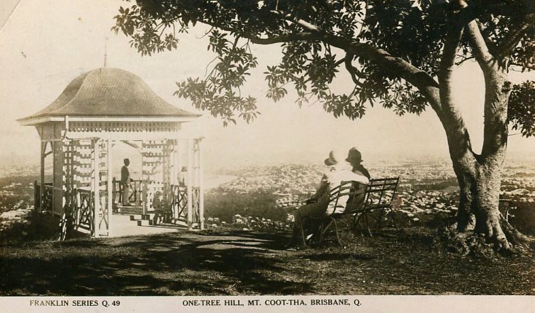 The lookout at One Tree Hill near Mt. Coot-tha - circa 1920s