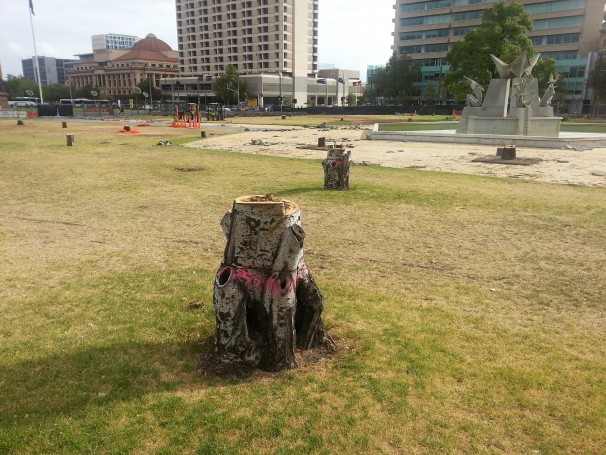 Decimation in Victoria Square,  Adelaide CBD