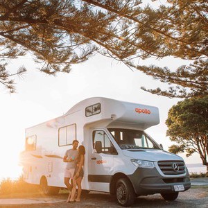 Apollo Euro Camper AU Couple at Sunset