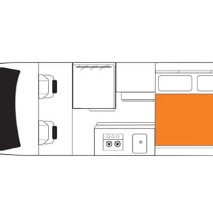Britz HiTop Campervan – 2 Berth Layout 1 Britz HiTop Campervan – 2 Berth Layout 1