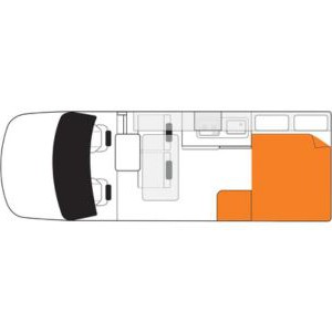 Britz HiTop Voyager 4 Berth – AU Floorplan Layout