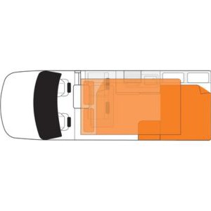 Britz HiTop Voyager 4 Berth – AU Overhead Layout Diagram