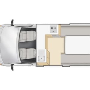 Cheapa HiTop Campervan – 2 Berth Layout 1