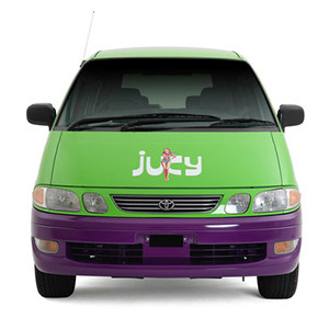 Jucy Crib Campervan – 2 Berth – driver area – front view