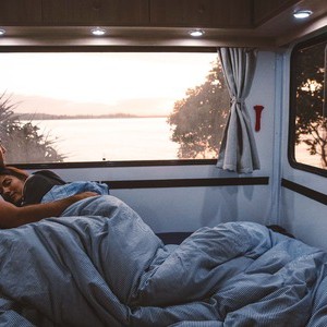 Mighty Big Six Motorhome 6 Berth AU Interior Rear Queen Bed 2