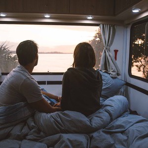 Mighty Big Six Motorhome 6 Berth AU Interior Rear Queen Bed