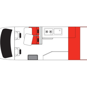 Mighty Double Down Campervan – 4 Berth Floorplan Day