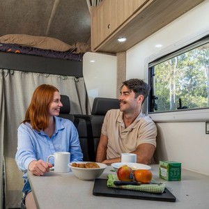 Mighty Double Up AU Couple at Front Dining Table