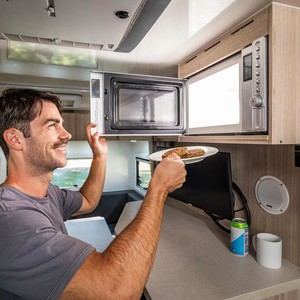 Mighty Double Up AU Man Using Microwave