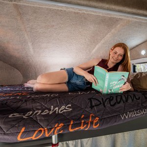 Mighty Double Up AU Woman Reading in Overcab Bed