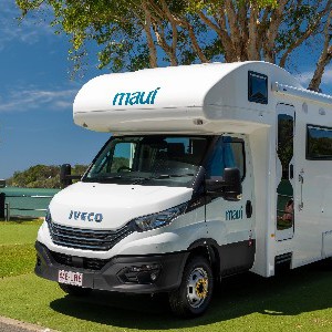maui Beach 4 Berth AU Exterior Iveco Front Three Quarter Waterfront