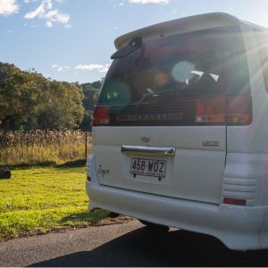 AW SC Campervan – 2 Berth AU Exterior Rear View At Campsite