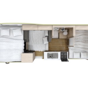 Cruisin Discovery Motorhome – 6 Berth Layout 2