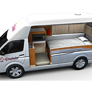 Cruisin HighTop Campervan – 2-3 Berth – cutout night