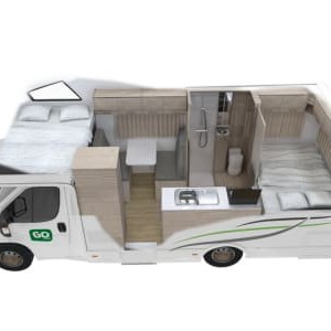 Go Cheap Henty Motorhome – 4 Berth Layout 2