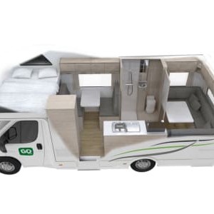 Go Cheap Henty Motorhome – 4 Berth Layout