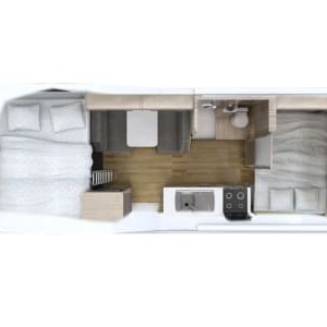 Go Cheap Henty Motorhome – 4 Berth Layout 4