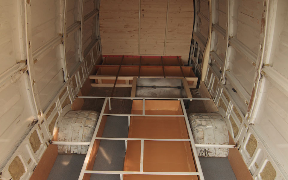 converting-van-into-camper-interior