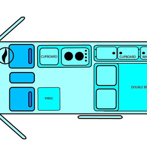 AS Eurocamper Campervan – 4 Berth – layout