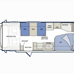 Bargain Deluxe Motorhome – 4-6 Berth – layout