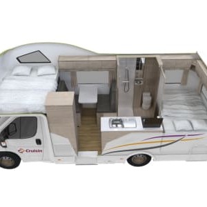 Cruisin Seeker Motorhome – 4 Berth Layout 1