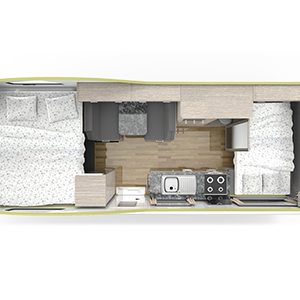 Cruisin Seeker Motorhome – 4 Berth – layout