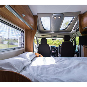 AR Luxury Motorhome – 4 Berth-front-dinette-bed