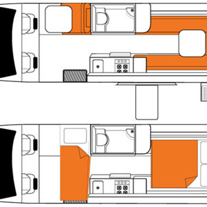 Britz Venturer Plus Campervan – 2 Berth – layout