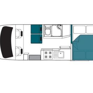 maui Cascade 4 Berth AU Review Nighttime Floorplan