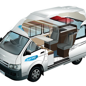 Cheapa Endeavour Campervan – 4 Berth – cutaway