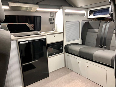Microwave in on sale campervan
