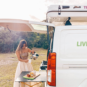 Jucy Compass Campervan – 4 Berth-outside-table